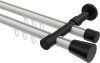 10214626-103229 Innenlauf Gardinenstange Aluminium / Metall 20 mm Ø 2-läufig PRESTIGE - Sitra Weiß / Schwarz