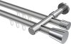 10214626-103312 Innenlauf Gardinenstange Aluminium / Metall 20 mm Ø 2-läufig PRESTIGE - Sitra Silbergrau / Chrom