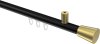 10214634-XX2938 Innenlauf Gardinenstange Aluminium / Metall 20 mm Ø SONIUS - Sitra Schwarz / Messing-Optik