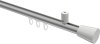10214634-XX3332 Innenlauf Gardinenstange Aluminium / Metall 20 mm Ø SONIUS - Sitra Silbergrau / Weiß
