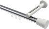 10214645-101232 Innenlauf Gardinenstange Aluminium / Metall 20 mm Ø SITENO - Sitra Chrom / Weiß