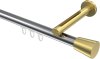10214645-101238 Innenlauf Gardinenstange Aluminium / Metall 20 mm Ø SITENO - Sitra Chrom / Messing-Optik