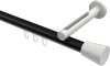 10214645-102932 Innenlauf Gardinenstange Aluminium / Metall 20 mm Ø SITENO - Sitra Schwarz / Weiß