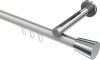 10214645-103212 Innenlauf Gardinenstange Aluminium / Metall 20 mm Ø SITENO - Sitra Weiß / Chrom