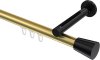 10214645-103829 Innenlauf Gardinenstange Aluminium / Metall 20 mm Ø SITENO - Sitra Messing-Optik / Schwarz