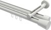 10214646-1032 Innenlauf Gardinenstange Aluminium / Metall 20 mm Ø 2-läufig SITENO - Sitra Weiß