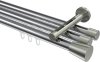 10214647-101239 Innenlauf Gardinenstange Aluminium / Metall 20 mm Ø 3-läufig SITENO - Sitra Chrom / Edelstahl-Optik