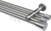 10214647-103312 Innenlauf Gardinenstange Aluminium / Metall 20 mm Ø 3-läufig SITENO - Sitra Silbergrau / Chrom