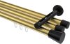 10214647-103829 Innenlauf Gardinenstange Aluminium / Metall 20 mm Ø 3-läufig SITENO - Sitra Messing-Optik / Schwarz