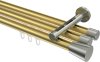 10214647-103839 Innenlauf Gardinenstange Messing-Optik / Edelstahl-Optik 20 mm Ø 3-läufig SITENO - Sitra
