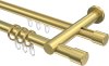 10223112-1038 Rundrohr-Innenlauf Gardinenstange Messing-Optik 20 mm Ø 2-läufig PLATON - Santo