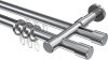 10223126-1012 Rundrohr-Innenlauf Gardinenstange Aluminium / Metall 20 mm Ø 2-läufig PRESTIGE - Santo Chrom