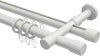 10223126-1032 Rundrohr-Innenlauf Gardinenstange Aluminium / Metall 20 mm Ø 2-läufig PRESTIGE - Santo Weiß