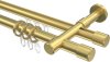 10223126-1038 Rundrohr-Innenlauf Gardinenstange Messing-Optik 20 mm Ø 2-läufig PRESTIGE - Santo