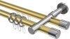 10223126-103812 Rundrohr-Innenlauf Gardinenstange Aluminium / Metall 20 mm Ø 2-läufig PRESTIGE - Santo Messing-Optik / Chrom