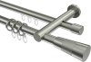 10223312-1039 Rundrohr-Innenlauf Gardinenstange Edelstahl-Optik 20 mm Ø 2-läufig PLATON - Tanara