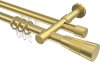 10223326-1038 Rundrohr-Innenlauf Gardinenstange Messing-Optik 20 mm Ø 2-läufig PRESTIGE - Tanara