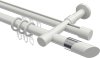 10223426-1032 Rundrohr-Innenlauf Gardinenstange Aluminium / Metall 20 mm Ø 2-läufig PRESTIGE - Verano Weiß