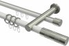 10223512-XX3239 Rundrohr-Innenlauf Gardinenstange Aluminium / Metall 20 mm Ø 2-läufig PLATON - Mavell Weiß / Edelstahl-Optik