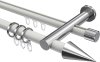 10223712-103212 Rundrohr-Innenlauf Gardinenstange Aluminium / Metall 20 mm Ø 2-läufig PLATON - Savio Weiß / Chrom