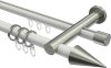 10223712-103239 Rundrohr-Innenlauf Gardinenstange Aluminium / Metall 20 mm Ø 2-läufig PLATON - Savio Weiß / Edelstahl-Optik