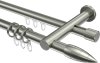 10223912-1039 Rundrohr-Innenlauf Gardinenstange Edelstahl-Optik 20 mm Ø 2-läufig PLATON - Samanto