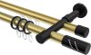 10224226-103829 Rundrohr-Innenlauf Gardinenstange Aluminium / Metall 20 mm Ø 2-läufig PRESTIGE - Zoena Messing-Optik / Schwarz