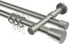 10224626-1039 Rundrohr-Innenlauf Gardinenstange Edelstahl-Optik 20 mm Ø 2-läufig PRESTIGE - Sitra
