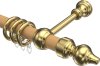 10280302-103013 Gardinenstange Holz / Kunststoff 28 mm Ø CLASSIC - Rondo Buche lackiert / Messing-farbig