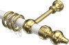 10280302-103213 Gardinenstange Metall / Kunststoff 28 mm Ø CLASSIC - Rondo Weiß / Messing-farbig