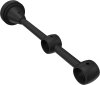 1116225-0028 Träger Primus Schwarz 2-läufig 11 und 17 cm für Gardinenstangen 16 mm Ø