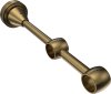 1116225-0095 Träger Primus Messing Antik 2-läufig 11 und 17 cm für Gardinenstangen 16 mm Ø