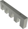 1120218-0039 Deckenträger Smartline Edelstahl-Optik 4-läufig 1 cm für Innenlaufstangen 14x35 mm