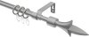 12163320-0733 Ausziehbare Gardinenstange Metall / Kunststoff 16/13 mm Ø HERA - Lily Silbergrau