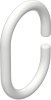 2126501-XX01 Duschvorhangringe (Duschringe) Weiß Typ C-Form, offen für Duschvorhangstangen