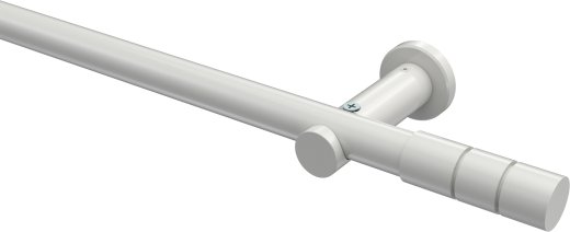 Gardinenstange Metall 20 mm Ø PLATON - Elanto Weiß (ohne Ringe) 100 cm