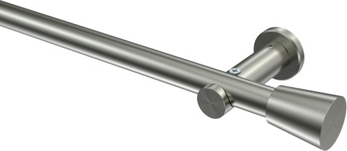 Gardinenstange Edelstahl-Optik 20 mm Ø PLATON - Sitra (ohne Ringe) 100 cm