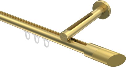 Innenlauf Gardinenstange Messing-Optik 20 mm Ø SITENO - Verano 100 cm