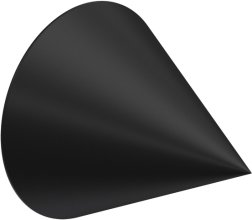 Endstücke Cone (Kegel) Schwarz für Gardinenstangen ausziehbar 16/13 mm Ø (2 Stück) 