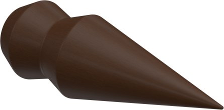 Endstücke Doman (Doppelkegel) Nussbaum lackiert für Gardinenstangen 16 mm Ø (2 Stück)