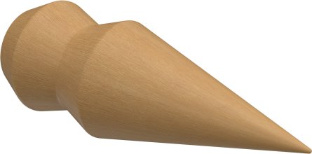 Endstücke Doman (Doppelkegel) Buche lackiert für Gardinenstangen 16 mm Ø (2 Stück)