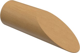 Endstücke Franca (Schräge) Buche lackiert für Gardinenstangen 16 mm Ø (2 Stück)