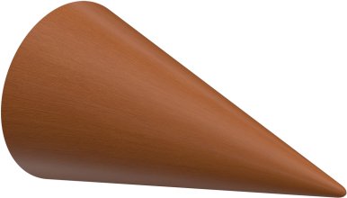 Endstücke Holly (Kegel) Kirschbaum lackiert für Gardinenstangen 16 mm Ø (2 Stück) 