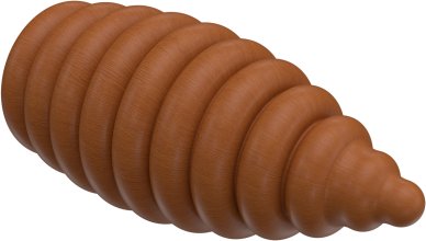 Endstücke Asta (Rillenform) Kirschbaum lackiert für Gardinenstangen 16 mm Ø (2 Stück)