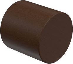 Endstücke Pin (Kappe) Nussbaum lackiert für Gardinenstangen 16 mm Ø (2 Stück)