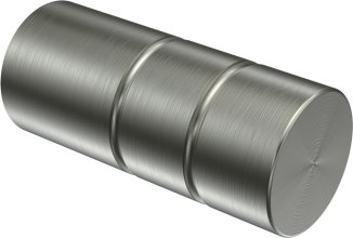 Endstücke Caras (Rillenzylinder) Edelstahl-Optik für Gardinenstangen 16 mm Ø (2 Stück)