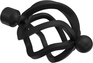 Endstücke Paolo (Schmiedekugel) Schwarz für Gardinenstangen 16 mm Ø (2 Stück) 