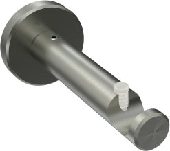 Träger Medium Edelstahl-Optik 1-läufig 8 cm für Gardinenstangen 16 mm Ø