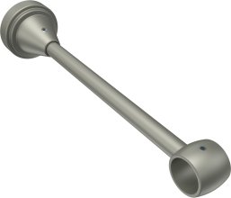 Träger Primus Chrom matt 1-läufig 17 cm für Gardinenstangen 16 mm Ø