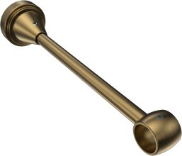 Träger Primus Messing Antik 1-läufig 17 cm für Gardinenstangen 16 mm Ø